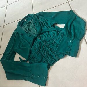 Free People Teal/Green Blouse